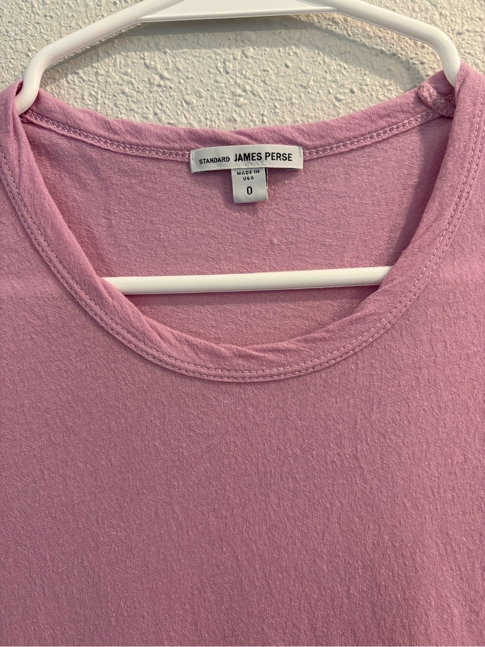 James Perse Pink Short Sleeve Crew Tee 100% cotton (size 0) - Picture 2 of 5